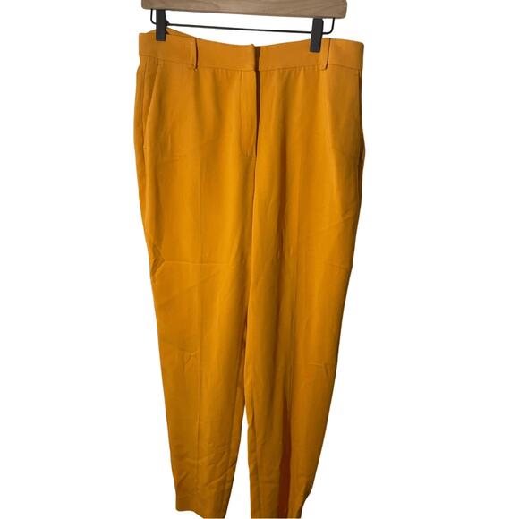 Massimo Dutti Pants - Massimo Dutti Gold Women's Old Money TECHNICAL FLARE FIT FULL LENGTH TROUSERS
